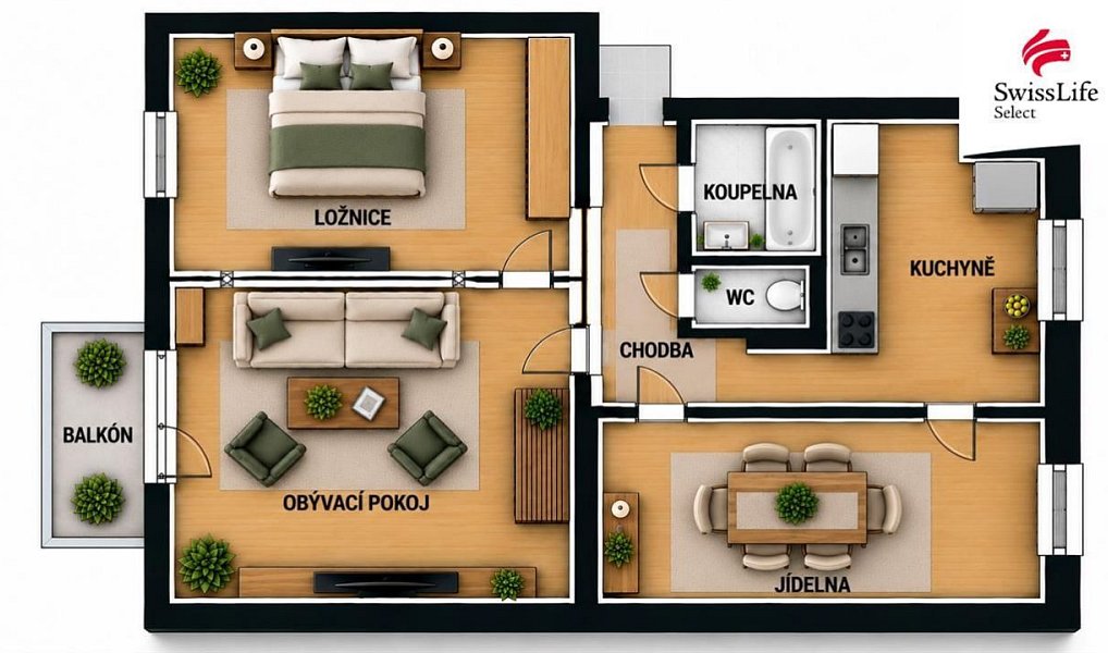 Prodej bytu 3+1 74 m², Hlinsko – náhled fotky 13