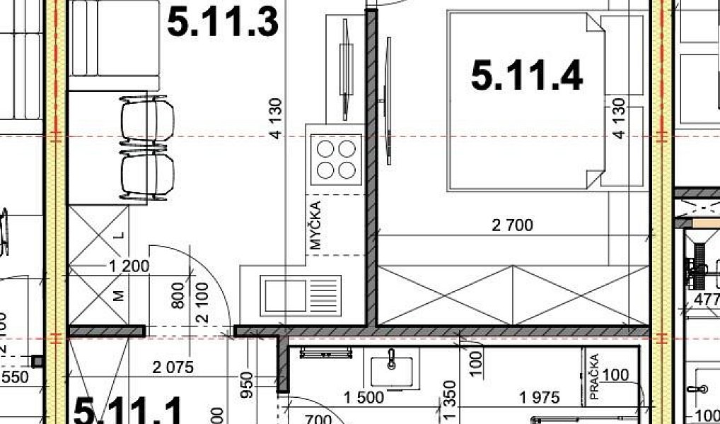 Pronájem bytu 2+kk 32 m², Kladno – náhled fotky 9
