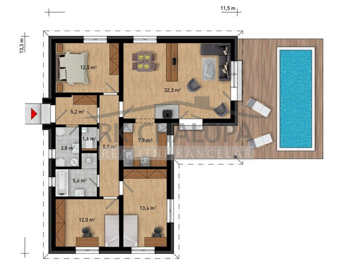 Prodej domu 104 m² s pozemkem 918 m² – fotografie 3