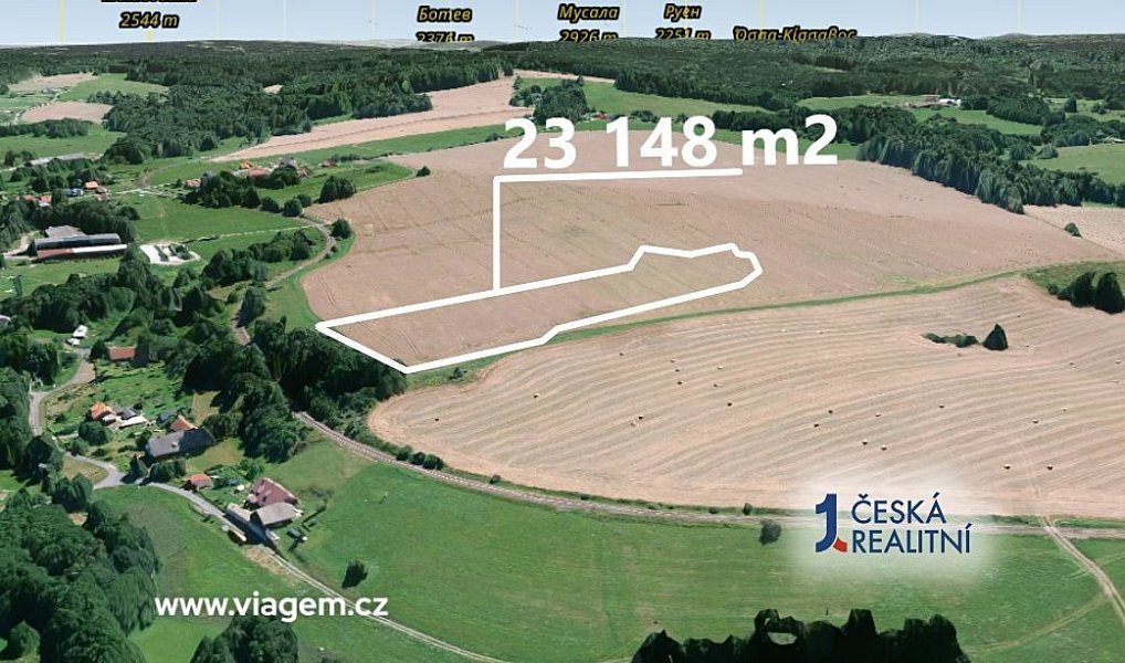 Prodej pole 6 430 m², Pustá Kamenice – náhled fotky 2