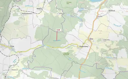 Dražba lesa 12 984 m², Velečín