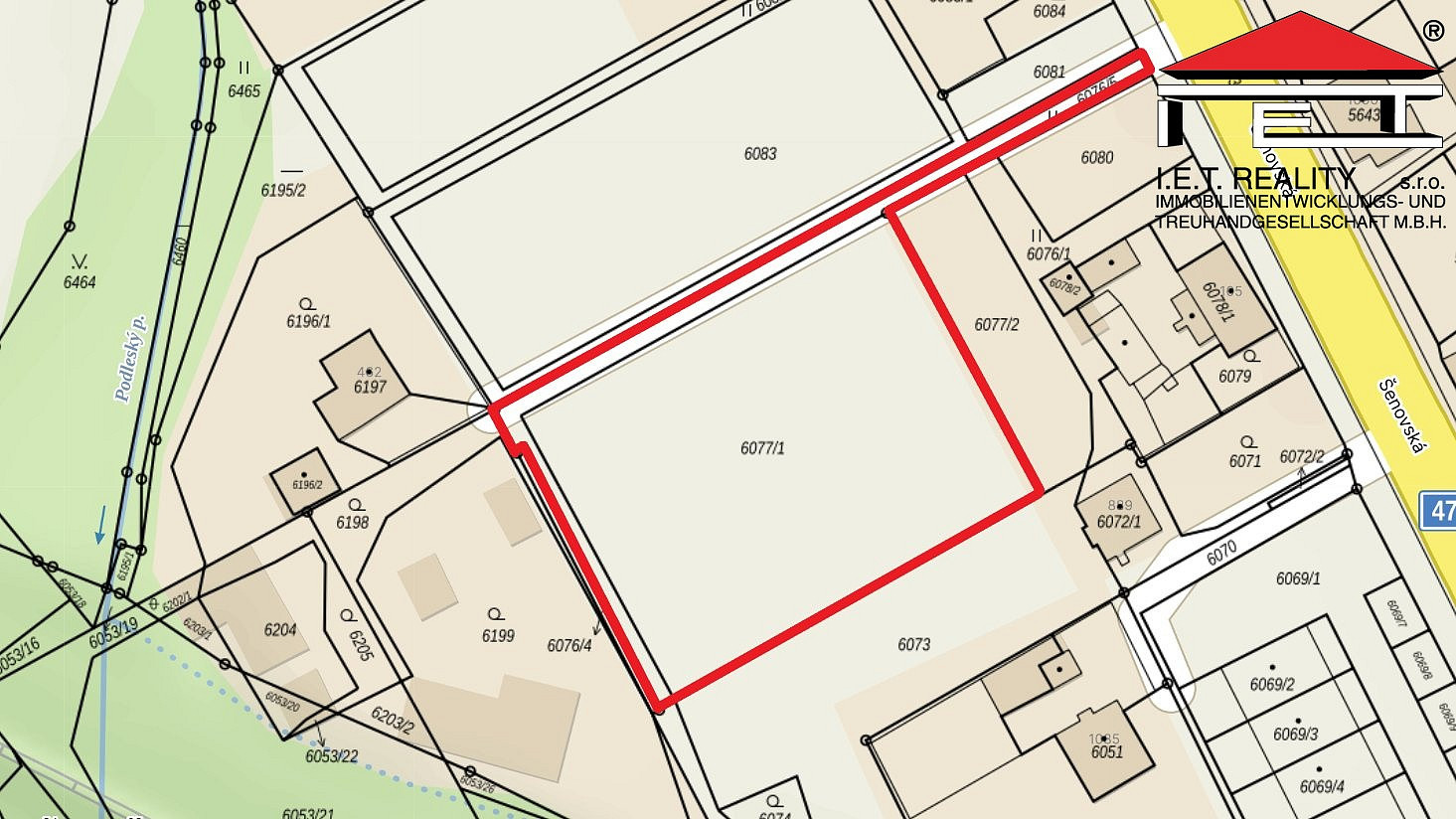 Prodej stavebního pozemku 3 054 m² – fotografie 4