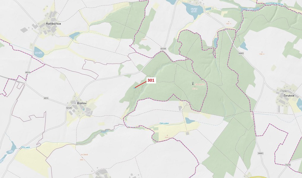 Dražba lesa, 579 m², Třebíč, Lipník