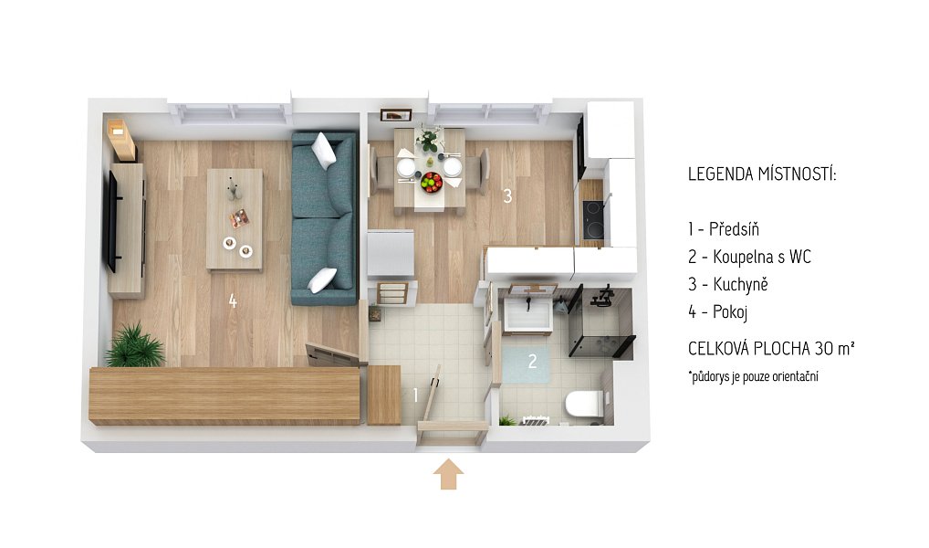 Pronájem bytu 1+1 30 m², Plzeň – náhled fotky 12