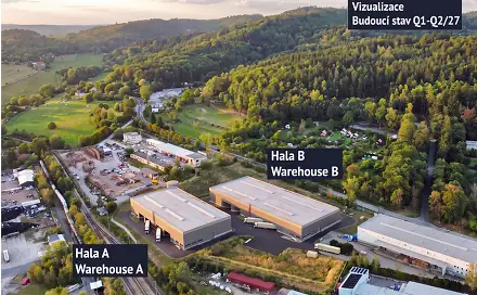 Pronájem skladovacích prostor 1 500 m², Písek