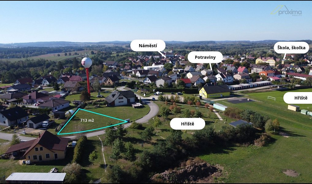 Prodej stavebního pozemku 713 m², Strmilov – náhled fotky 3