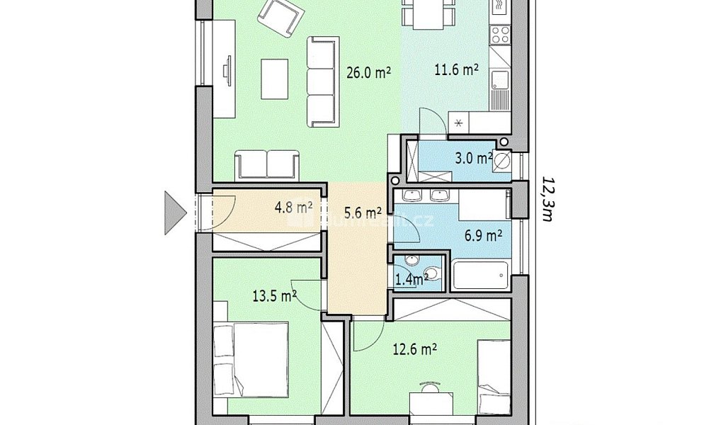 Prodej domu 85 m² s pozemkem 925 m², Sehradice – náhled fotky 9