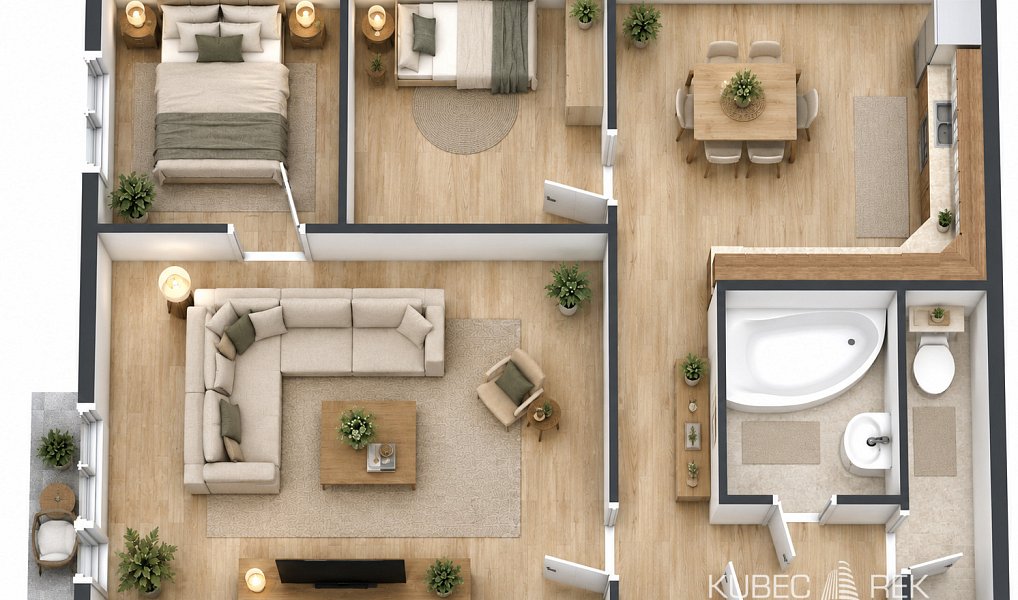 Prodej bytu 3+1 64 m², Tábor – náhled fotky 4