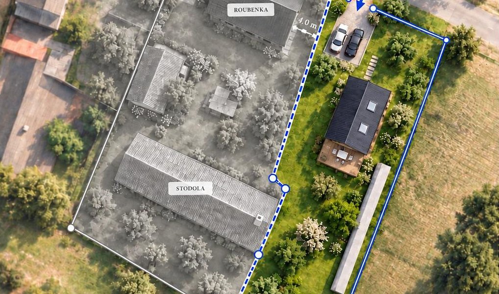 Prodej stavebního pozemku 800 m², Jičíněves – náhled fotky 2