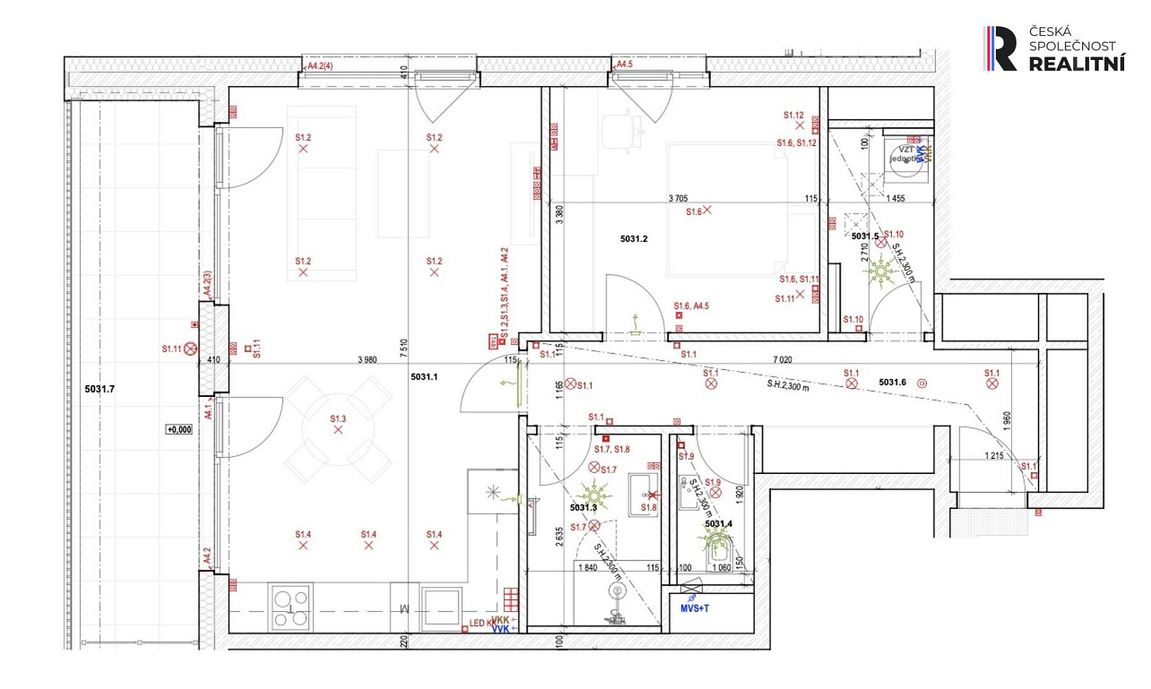 Pronájem bytu 2+kk 73 m² - Widok 4