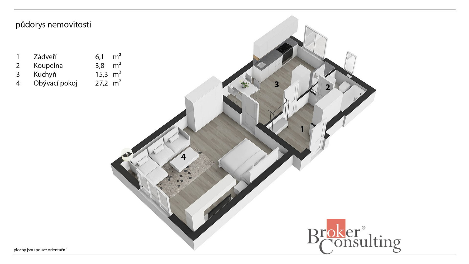 Prodej bytu 1+1 51 m² – fotografie 2