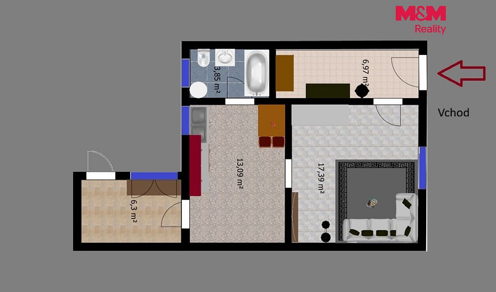 Prodej bytu 1+1 48 m², Nový Bydžov – náhled fotky 3