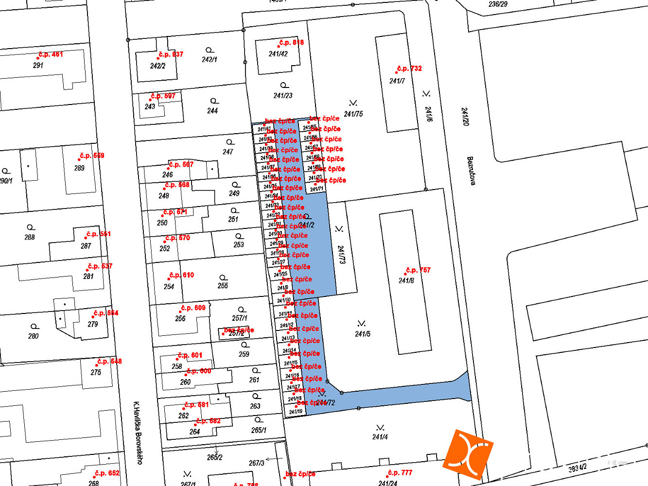 Prodej komerčního pozemku 28 m² – pohled 2