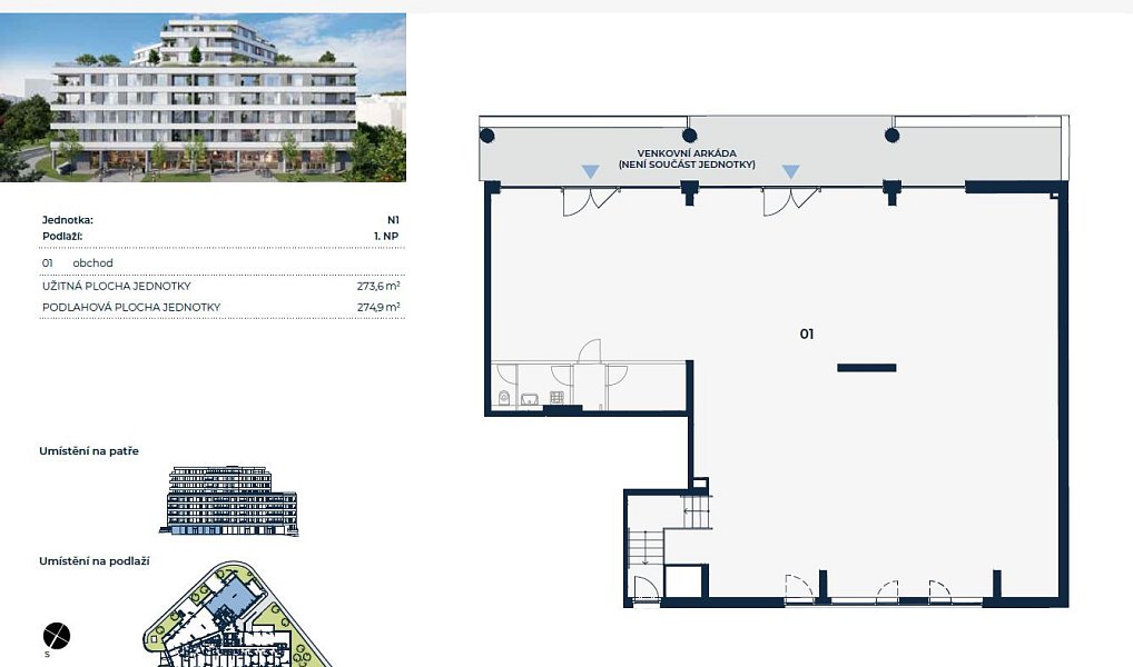Pronájem obchodních prostor 274 m², Praha – náhled fotky 5