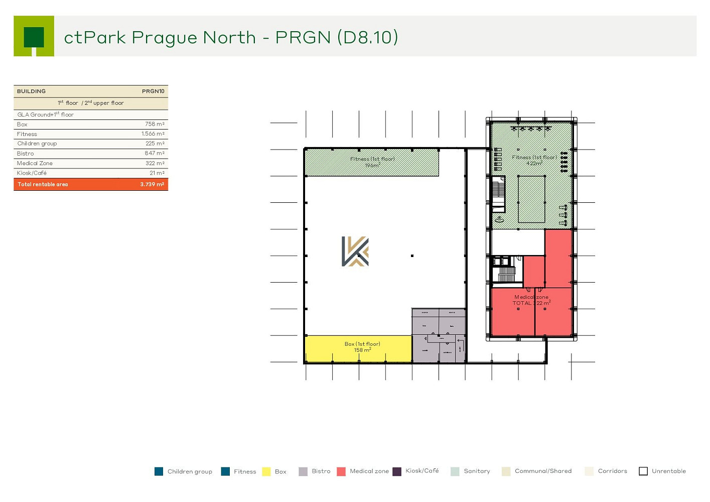 Obchodní prostor pro provoz bojových sportů v CTPark Prague North 758 m², Kozomín, Úžice u Kralup na – pohled 5