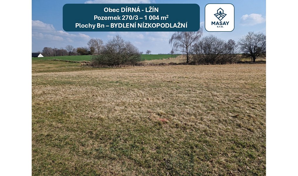 Prodej stavebního pozemku 1 004 m², Dírná – náhled fotky 13