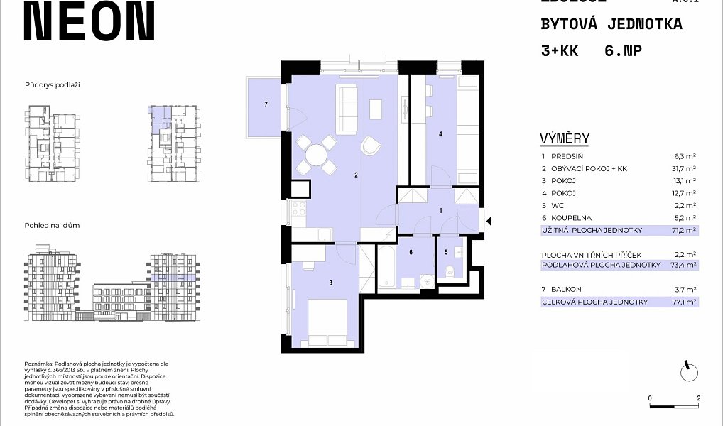 Prodej bytu 3+kk 71 m², Brno – náhled fotky 2