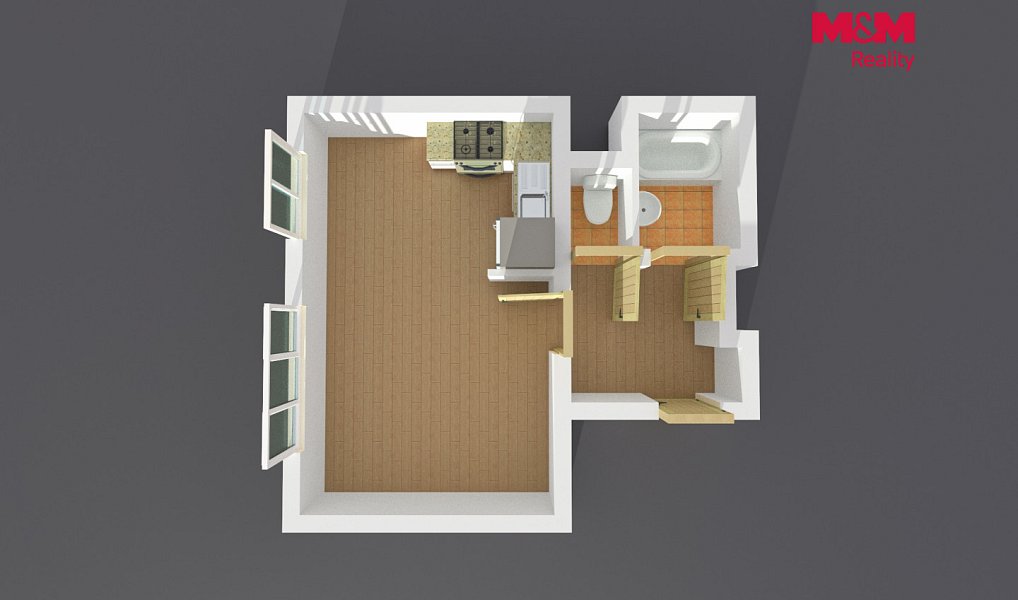 Prodej bytu 1+kk 30 m², Praha – náhled fotky 6