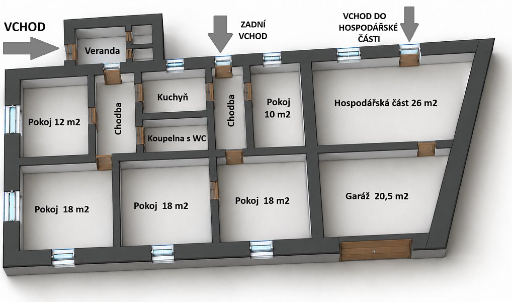 Prodej domu 110 m² s pozemkem 1 712 m², Čáslav – náhled fotky 3