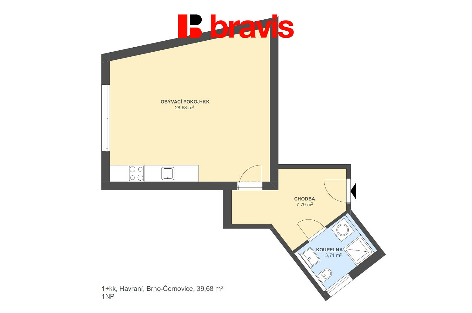 Prodej bytu 1+kk 40 m² – fotografie 5