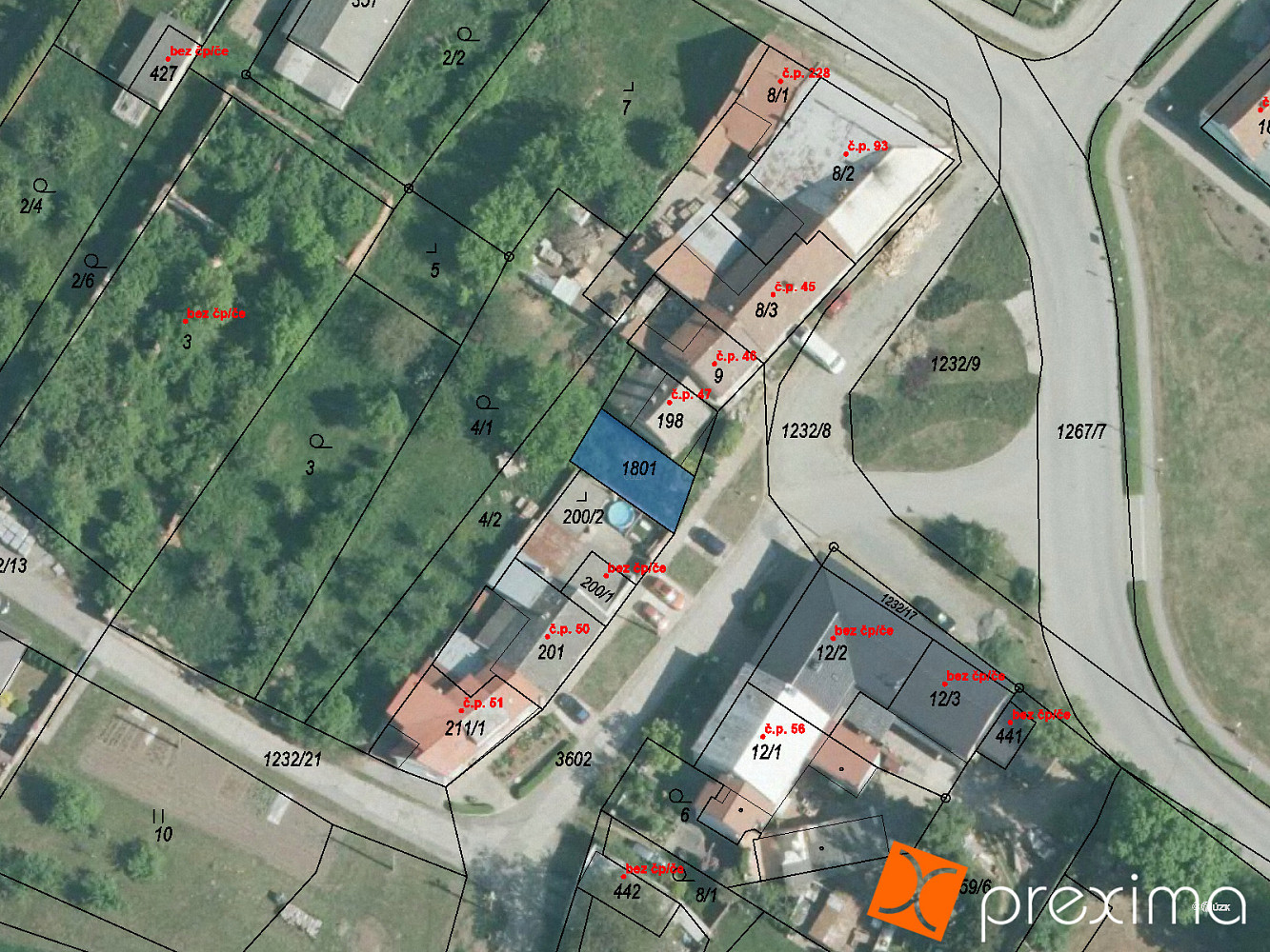 Prodej stavebního pozemku 50 m²