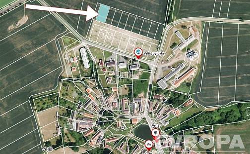 Prodej stavebního pozemku 1 400 m², Veliš, okres Benešov