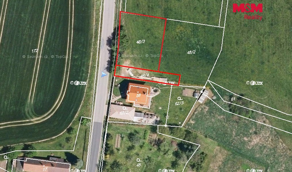 Prodej stavebního pozemku 795 m², Kozlov – náhled fotky 2