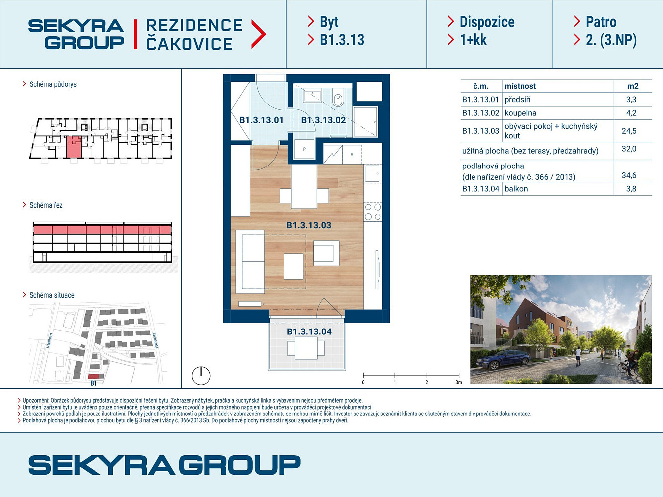 Prodej bytu 1+kk 32 m² – fotografie 2