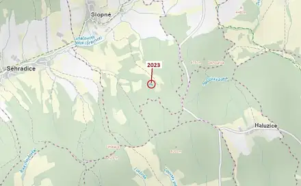 Dražba pozemku 1 294 m², Slopné