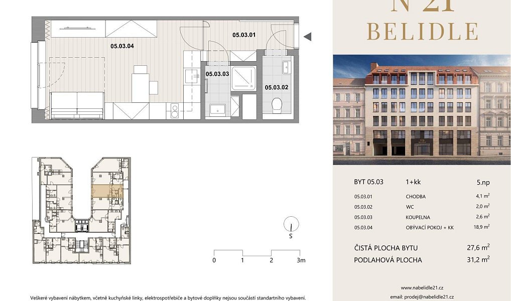 Prodej bytu 1+kk 31 m², Praha – náhled fotky 6