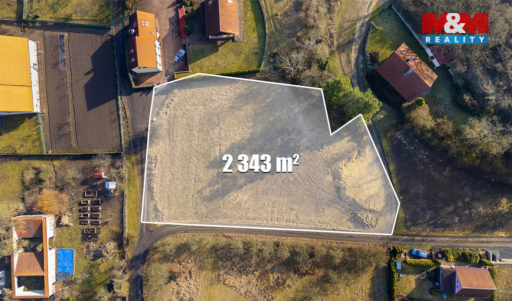 Prodej stavebního pozemku 2 343 m², Liběšice – náhled fotky 2