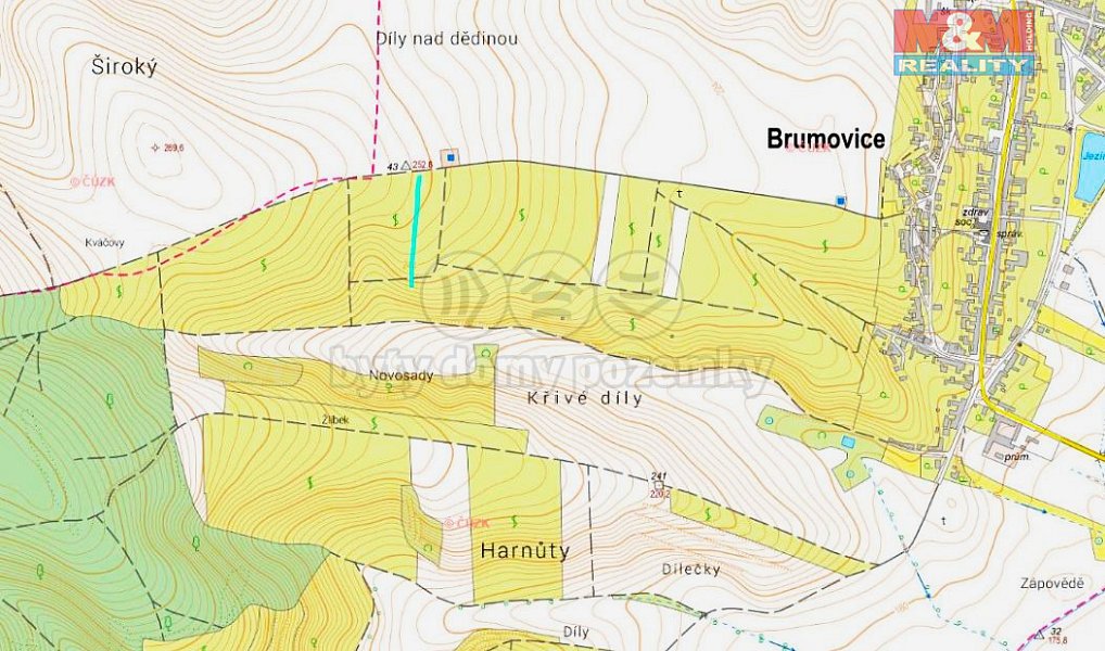 Prodej pole 1 597 m², Brumovice – náhled fotky 2