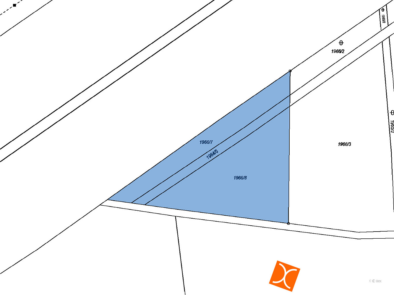 Prodej 1/3 pozemků 944 m² – pohled 2