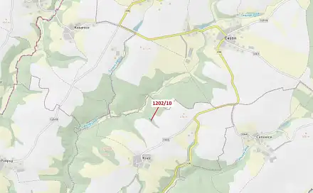 Dražba lesa 557 m², Čestín