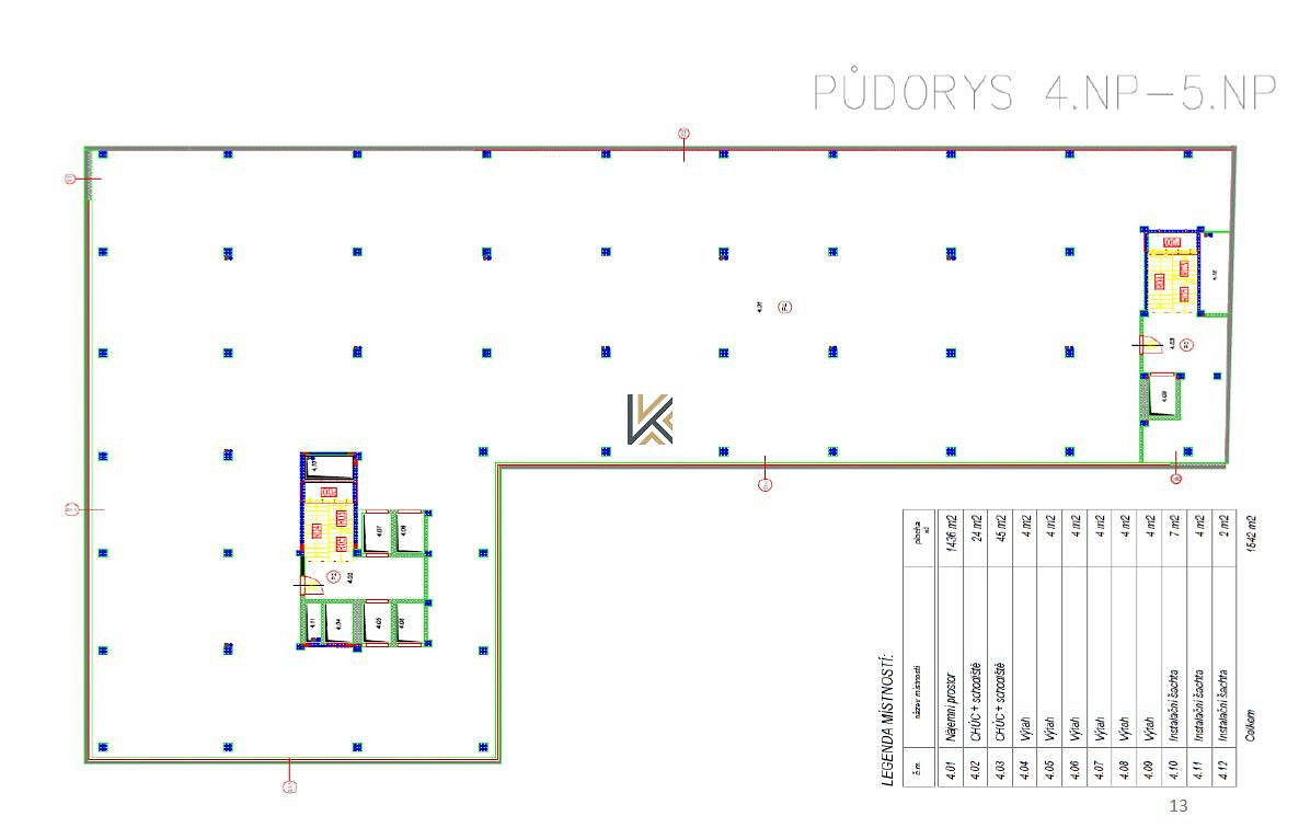 Pronájem kanceláře 1 051 m² – fotografie 4