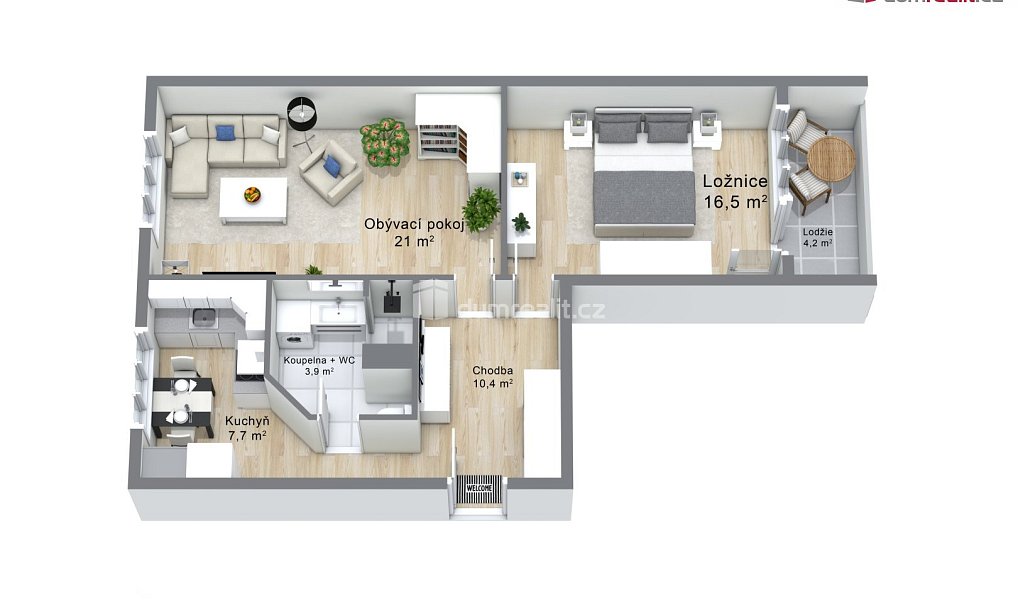 Prodej bytu 2+1 64 m², Jáchymov – náhled fotky 3