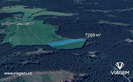 Prodej pole 807 m², Strašín, okres Klatovy