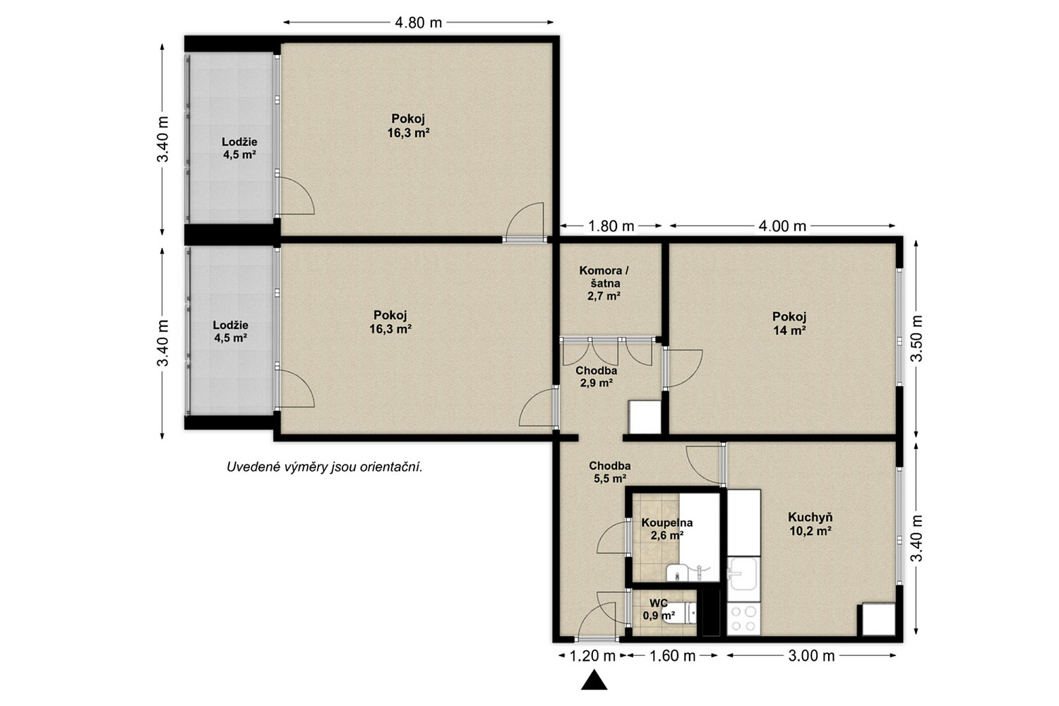 Prodej bytu 3+1 72 m² – fotografie 3