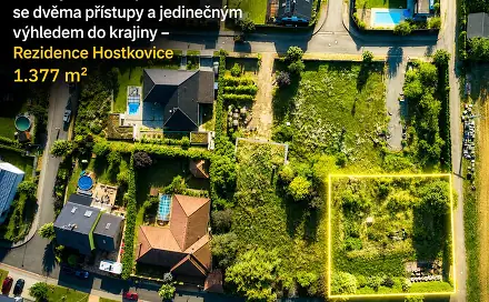 Prodej stavebního pozemku 1 377 m², Tršice - Hostkovice, okres Olomouc