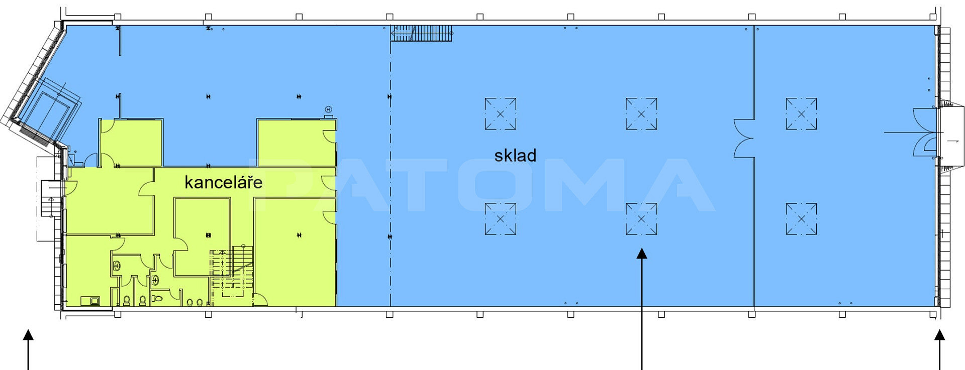 Pronájem skladovacích prostor 1 019 m² – fotografie 3