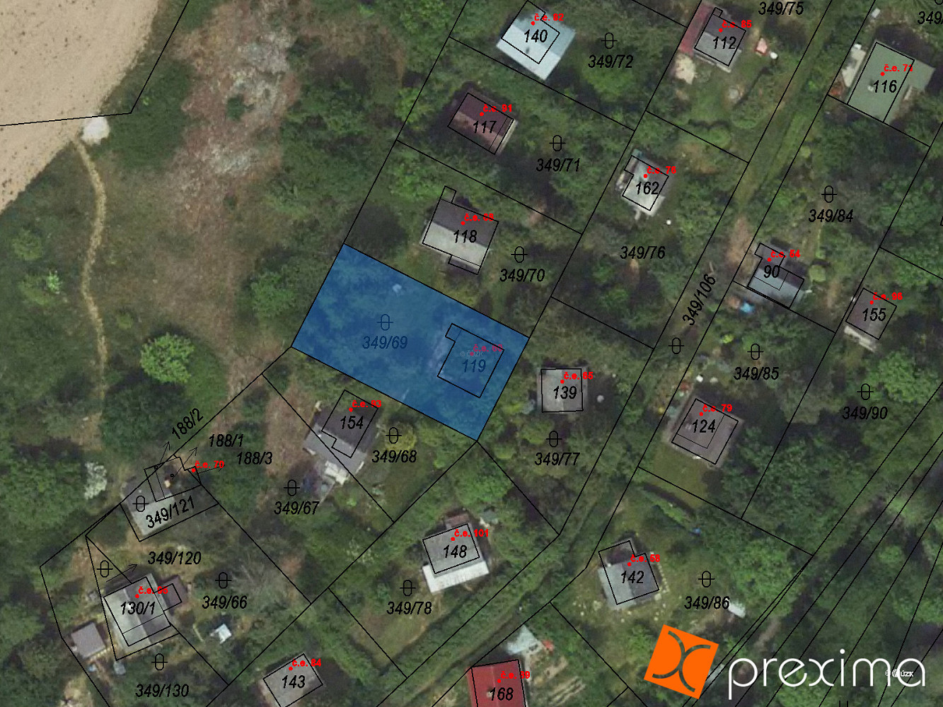 Prodej zahrady 405 m²