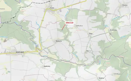 Dražba lesa 1 701 m², Břežany