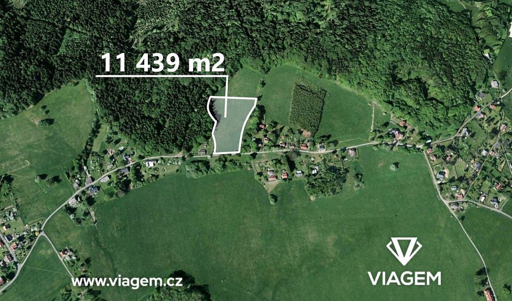 Prodej pole 11 439 m², Krásná Lípa – náhled fotky 2