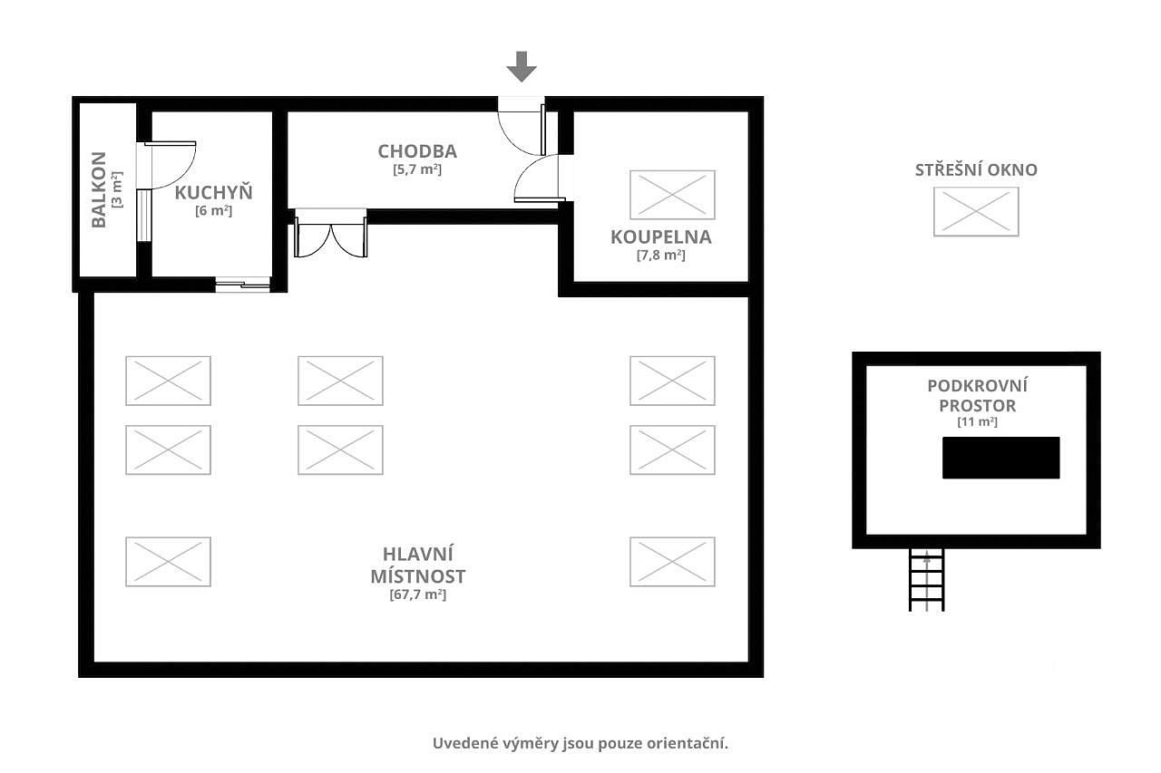 Prodej bytu 1+1 87 m² – fotografie 3