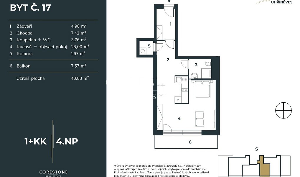 Prodej bytu 1+kk 44 m², Praha – náhled fotky 15