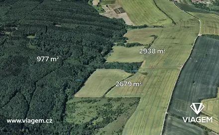 Prodej lesa 3 596 m², Šarovy, okres Zlín