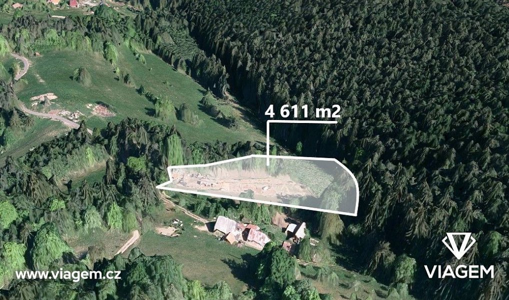 Prodej zahrady 4 611 m², Huslenky – fotka 1 z 5
