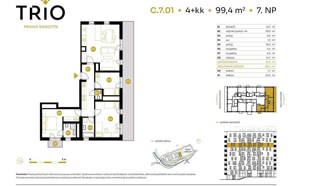 Prodej bytu 4+kk 99 m², Praha – náhled fotky 2