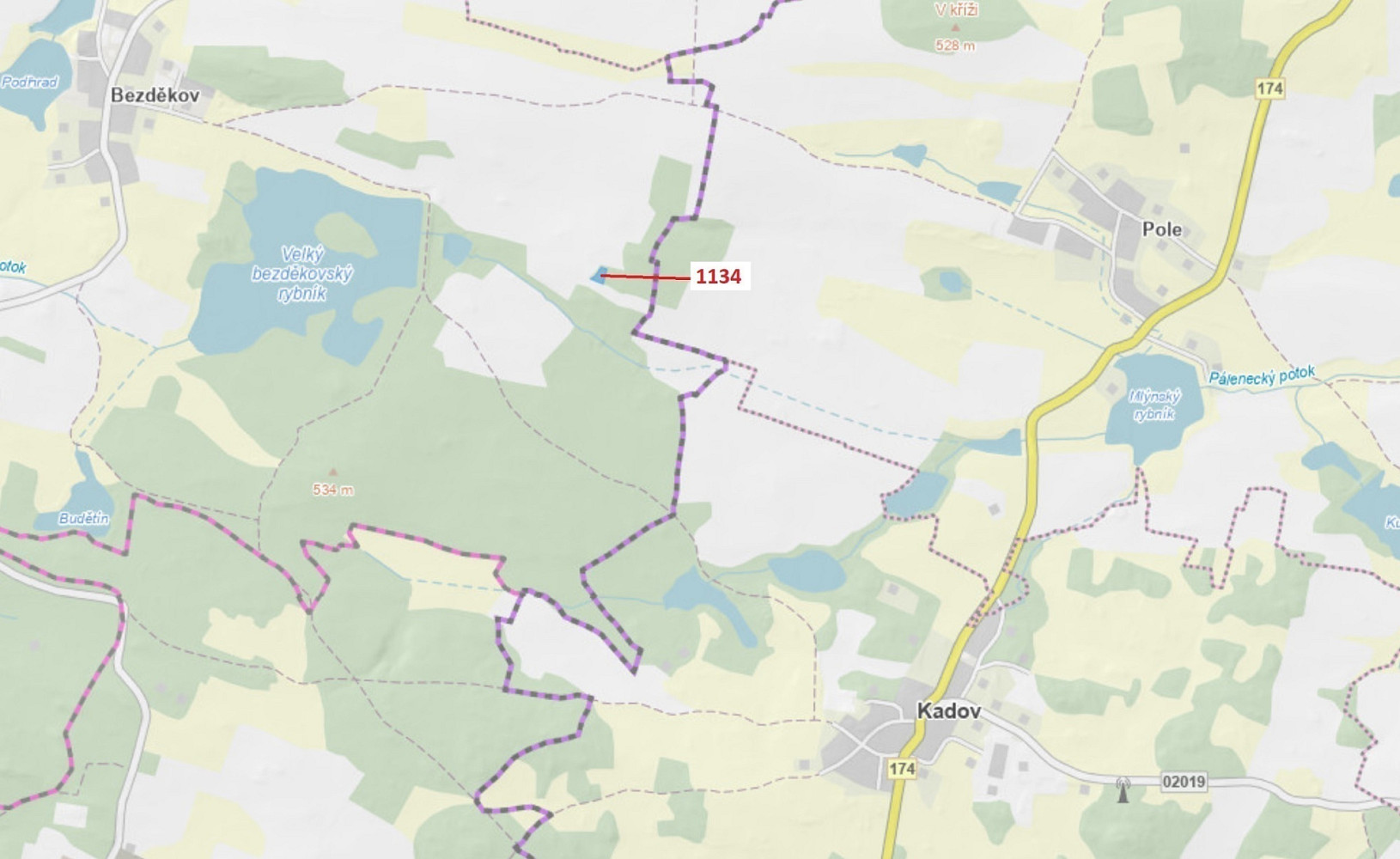 Dražba lesa 1 083 m²