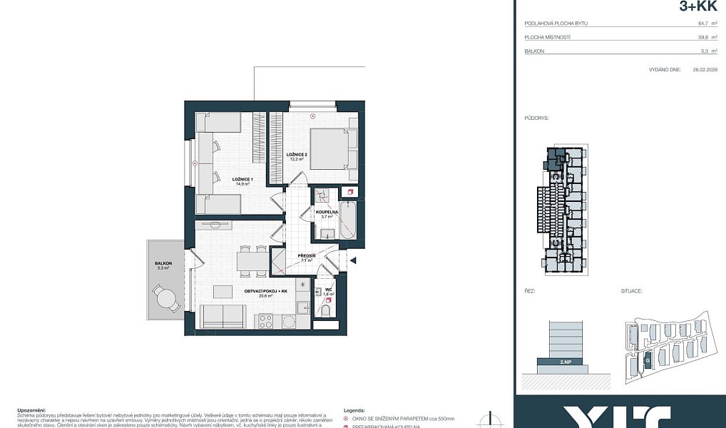 Prodej bytu 3+kk 60 m², Kladno – náhled fotky 2